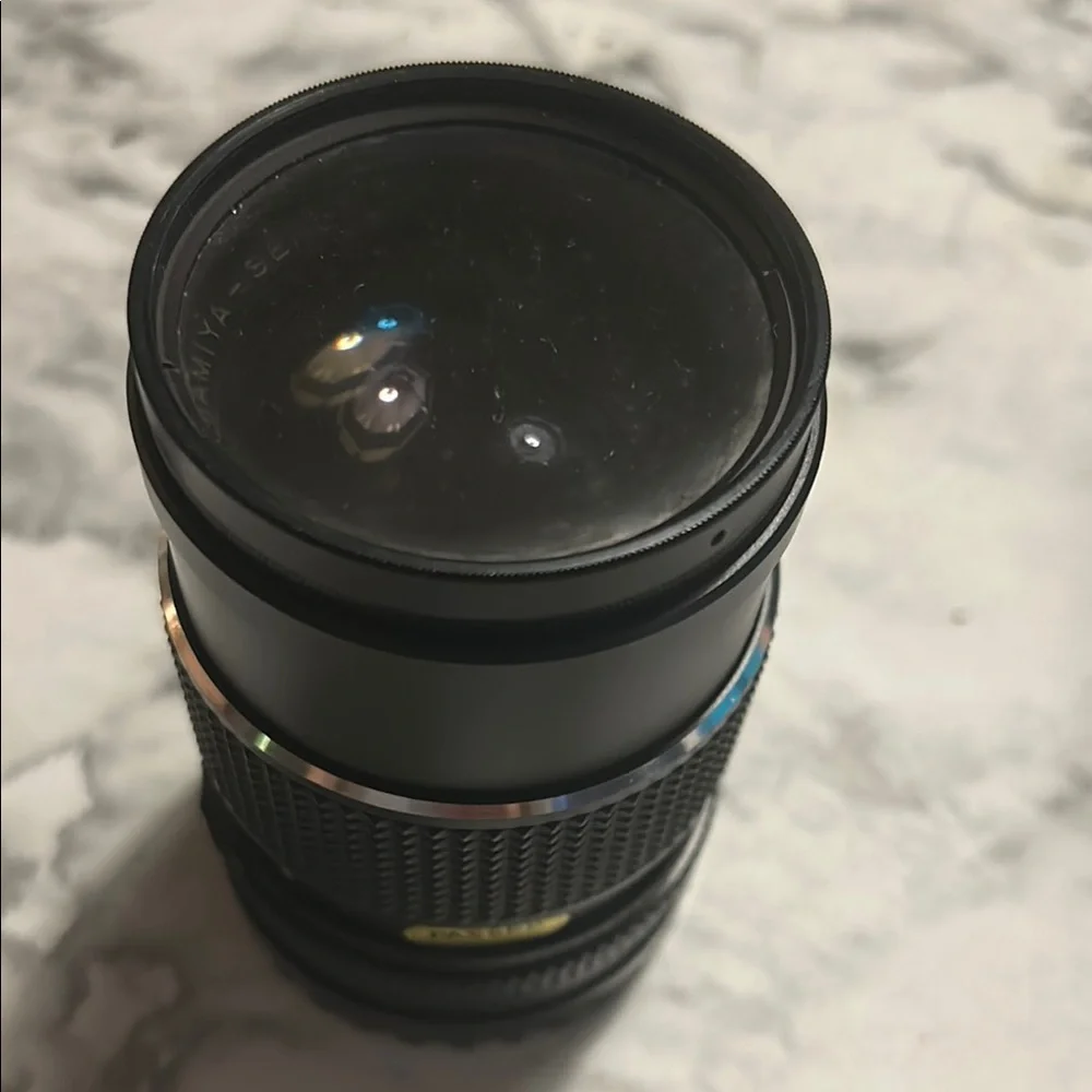 vintage Mamiya Black Camera Lens, 150mm F4 with case